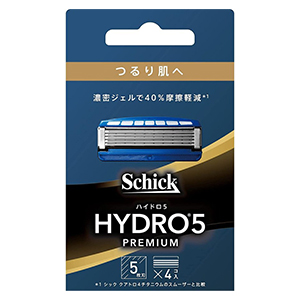 ▼3980円以上送料無料 (但し沖縄県、離島などは別途送料負担があります) シックジャパン ハイドロ５ プレミアム つるり肌ヘ 替刃 4個入りは肌を守りながら剃る、スキンケアシェービングのハイドロシリ