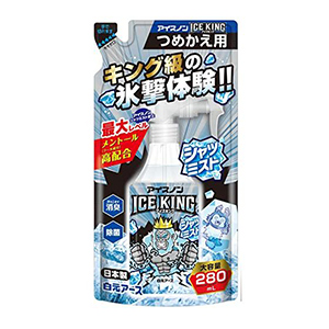 ▼3980円以上送料無料 (但し沖縄県、離島などは別途送料負担があります) 白元アース アイスノン シャツミスト ＩＣＥ ＫＩＮＧ つめかえ用２８０ｍｌは衣類にスプレーするだけで、アイスノン シャツミ