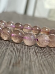 【希少】　【高品質】　ピンクパープルルチルクォーツ　9.5ｍｍ　内周15