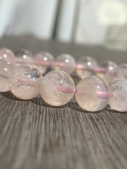 【高品質】　ピンクセリサイトインローズクォーツ　10ｍｍ　内周16