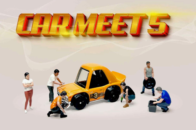 American Diorama 1/64 フィギュア Car Meet 5 6個セット