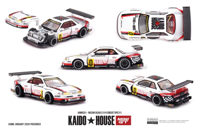 MINI GT 1/64 Nissan シルビア S13-R Circuit Spec V1(右ハンドル)