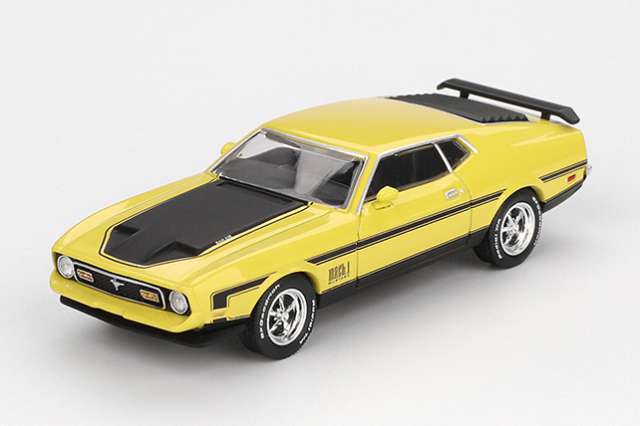 MINI GT 1/64 フォード マスタング マッハ1 1971 グラバーイエロー(左ハンドル)