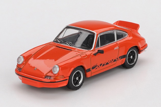 MINI GT 1/64 ポルシェ 911 カレラ RS 2.7 タンジェリン/ブラックリバリー(左ハンドル)