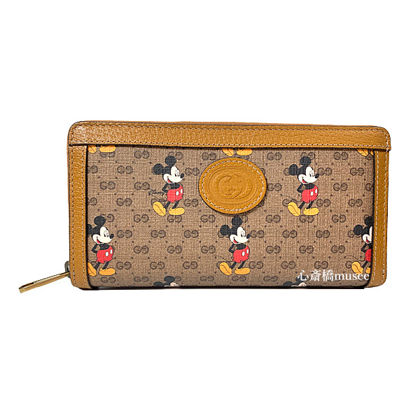 ≪新品≫GUCCI グッチ DISNEY × GUCCI ディズニー × グッチ ミッキー プリント GGウォレット ロング ジップ 長財布