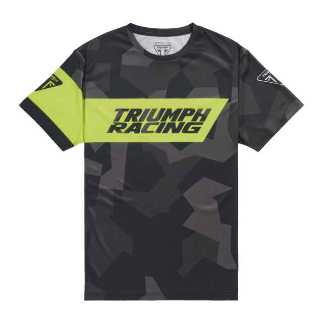 トライアンフTシャツ:RAPID DRY CAMO RACING TEE