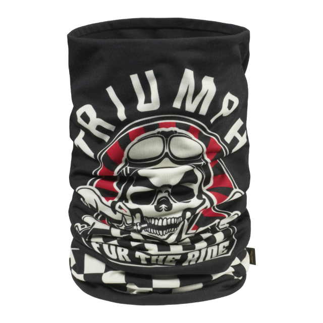 トライアンフネックチューブ:HELLO MOTO NECK TUBE BLACK/BONE/RED