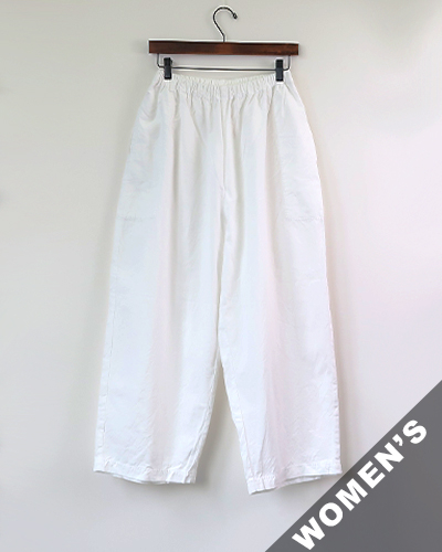 homspun ホームスパン バルキーシーチング厚手ギャザーパンツ WHITE