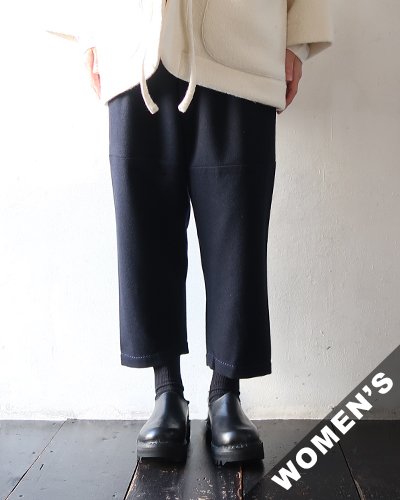 homspun ホームスパン パウダーフラノ ギャザーパンツ