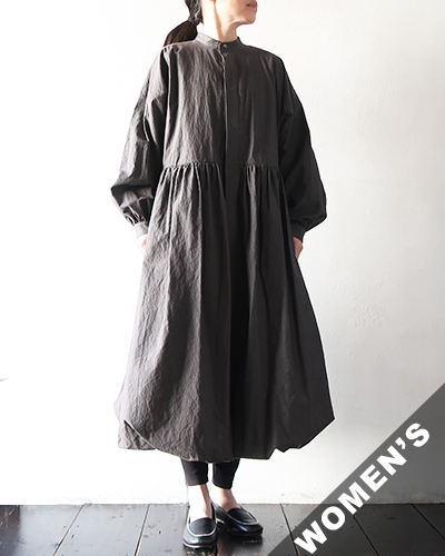 HAVERSACK ハバーサック 40タイプライター バンドカラー ロングワンピース