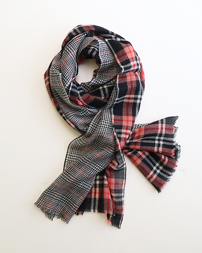 Glen Prince グレンプリンス グレンチェック50/50スカーフ メール便可