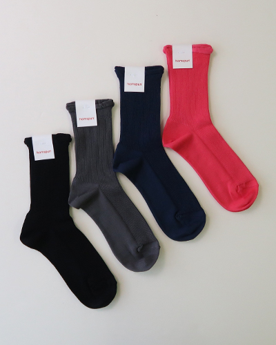 homspun ホームスパン シルケットコットン ソックス メール便可