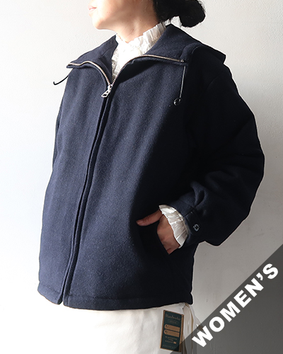 Necessary or Unnecessary - NAVAL HOODED - WOMEN'S ネセサリーオアアンネセサリー 中綿入り フード付き ジャンパー