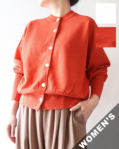 comm. arch. - Linen Cotton Crew Neck Cardigan コムアーチ リネンコットンクルーネックカーディガン