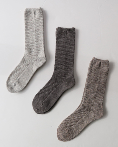 evam eva - moss stitch socks エヴァムエヴァ モスステッチソックス メール便可