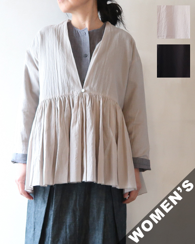evam eva - cotton gathered cardigan エヴァムエヴァ コットンギャザードカーディガン