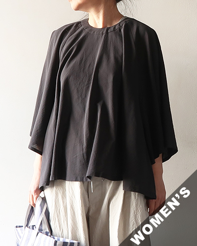 evam eva - cotton flare pullover - 98 SUMI エヴァムエヴァ コットン フレア プルオーバー