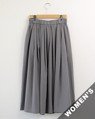 evam eva - cotton skirt - 84 DOVE GRAY エヴァムエヴァ コットンスカート