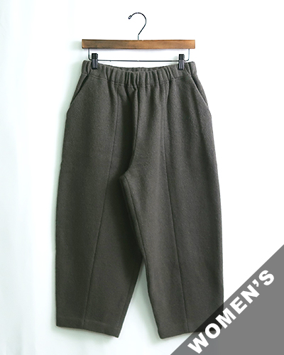 evam eva - press wool cropped pants - 87 MOSS GRAY エヴァムエヴァ プレスウールクロップドパンツ