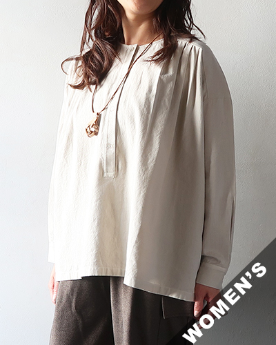 evam eva - cotton cashmere pullover - 11 ECRU エヴァムエヴァ コットンカシミヤプルオーバー