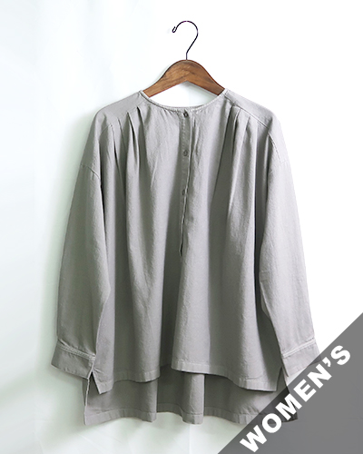 evam eva - cotton cashmere pullover - 84 DOVE GRAY エヴァムエヴァ コットンカシミヤプルオーバー