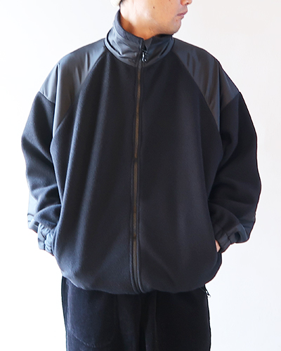 FLISTFIA - Military Fleece Jacket - MODERN BLACK フリストフィア ミリタリーフリースジャケット