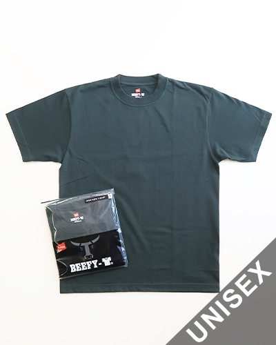 Hanes - BEEFY-T - DARK GREEN ヘインズ クルーネック Tシャツ メール便可