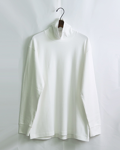 Hanes - ヘインズ スエードニット タートルネックロングスリーブ WHITE メール便可