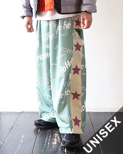 KAPITAL キャピタル スムースジャージー HOHOHO柄 バギートラックパンツ