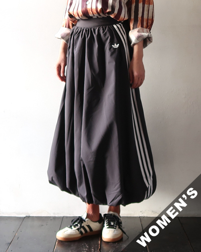adidas originals - BALLOON LONG SKIRT - BLACK アディダスオリジナルス バルーン ロングスカート