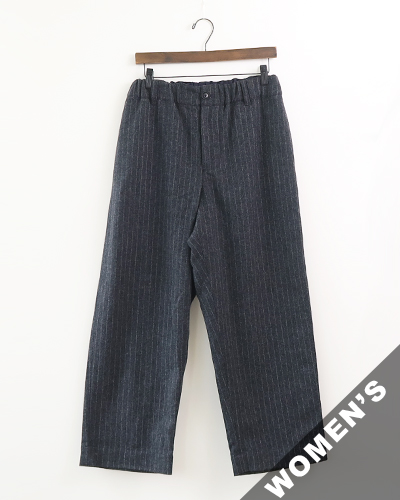 TIGRE BROCANTE ティグルブロカンテ ピンストライプウール ミャオテーパードパンツ CHARCOAL