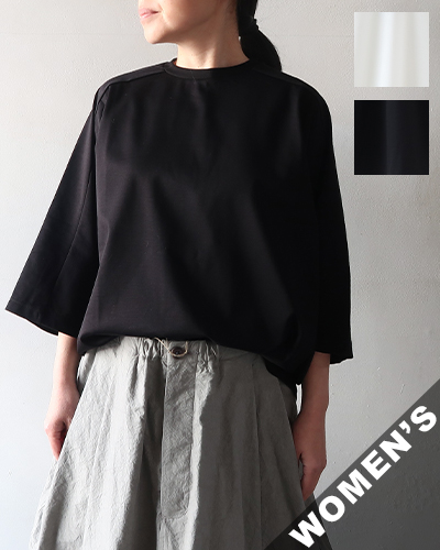 sirenemermaid シレーヌマーメイド クルーネック 肩切替 6分袖 プルオーバー メール便可