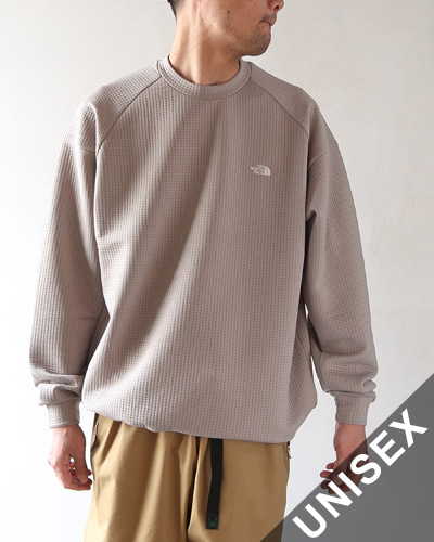 THE NORTH FACE - L/S DotKnit Crew - STONE SLAB ザ・ノース・フェイス ロングスリーブドットニットクルー