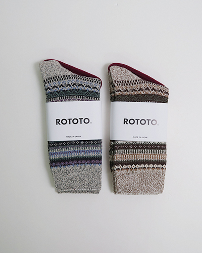 ROTOTO - NORDIC PATTERN SOCKS ロトト ノルディック パターンソックス メール便可