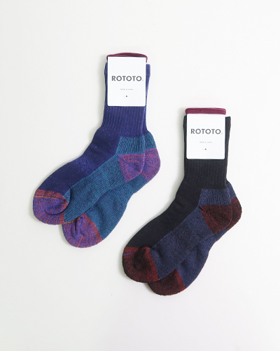 ROTOTO - DOUBLE FACE MERINO PILE SOCKS ロトト ダブルフェイス メリノ パイルソックス メール便可