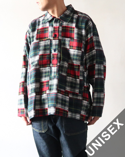 SASSAFRAS - T.P. Gardener Shell Half - Cotton Double Patchwork ササフラス T.P. ガーデナーシェルハーフ