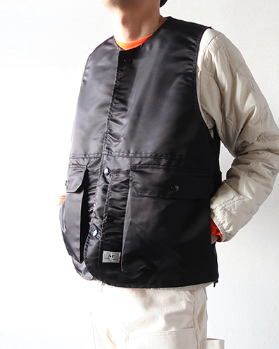 SASSAFRAS - Cultivator Vest - Recycle Nylon Twill ササフラス カルチベーターベスト
