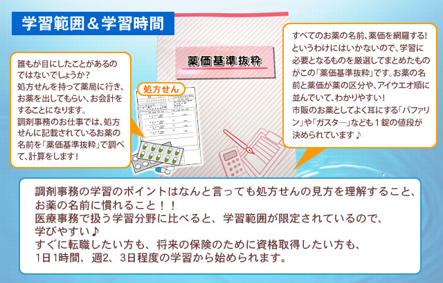 調剤薬局事務+コンピュータセット講座
