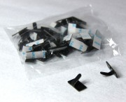 配線留め P-20BV 黒色クロメートメッキ品 強力両面テープ付 50個入