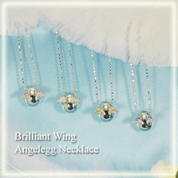 天使の卵　Brilliant Wing キュービック シルバーネックレス