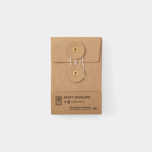 クラフトエンベロップ <S> 縦 紐付 茶 8枚入 (85677006)