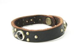 �����谷HTC(Hollywood Trading Company)��#B��Narrow Bracelet(�ʥ����֥쥹��å�)���֥�å����ȡ���ߥ֥�å��쥶��