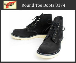 ��������ŹRED WING(��åɥ�����) 8174 6inch CLASSIC ROUND TOE �֡��� �֥�å���ե����� ��������