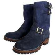 Wesco���������������ǥ����顼 Navy Rough Out �ͥ��ӡ���ե�����,9height,#100sole,2straps,Brass Bucles BS69