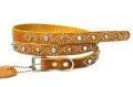 ���� HTC #STYLE-D��Amber & Clear Stone Narrow Studs Belt(����С������ꥢ�����ȡ���ʥ��������å��٥��) �饤�ȥ֥饦��쥶��