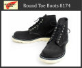 ��������ŹRED WING(��åɥ�����) 8174 6inch CLASSIC ROUND TOE �֡��� �֥�å���ե����� ��������