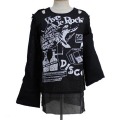666SEDITIONARIES���ǥ�����ʥ꡼�� MUSLIN TOP  VIVE LE ROCK  black
