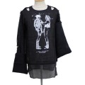 666SEDITIONARIES���ǥ�����ʥ꡼�� MUSLIN TOP COWBOYS black