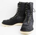 ���� Wesco�������� Jobmaster����֥ޥ����� Black Rough Out, Semi Lace to Toe,All Black Stitch,10height,#1010sole JM33