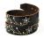 �����谷HTC #585 Flower Silver Studs Belt(�ե�����С������å��٥��) �֥�å��쥶��x�饤�ȥ֥롼���ȡ���